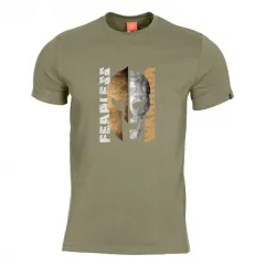 T-Shirt Cotton Spartan Warrior Helmet Pentagon