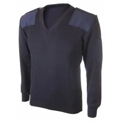 Πλεκτή Μπλούζα Μάλλινη Πουλόβερ  Cotonlaine Μπλε