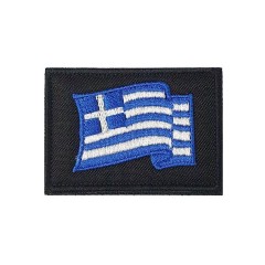 Σήμα Ελληνικής Σημαίας Κυματιστή Μαύρο