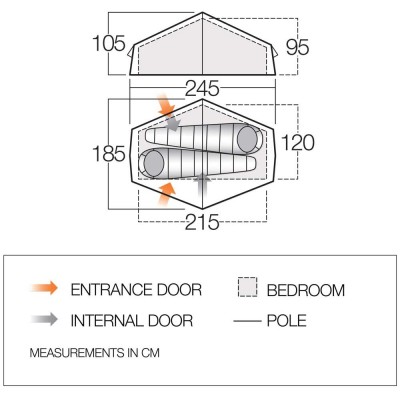 Σκηνή 2 Ατόμων Apex Compact 200 Vango