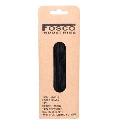 Κορδόνια Μαύρα 180cm Fosco