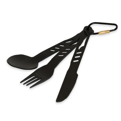 Aluminum Spoon-Fork-Knife Set Compass