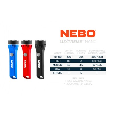 Flashlight Luxtreme 420lm Nano Nebo