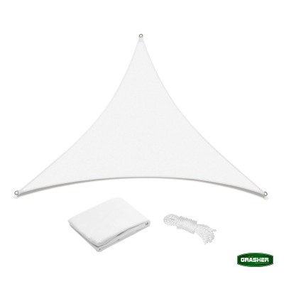 Τriangular Shadow Net 5x5x5 Grasher White