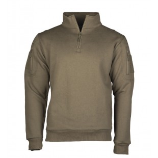 Tactical Sweatshirt With Zipper 1/2 Mil-Tec